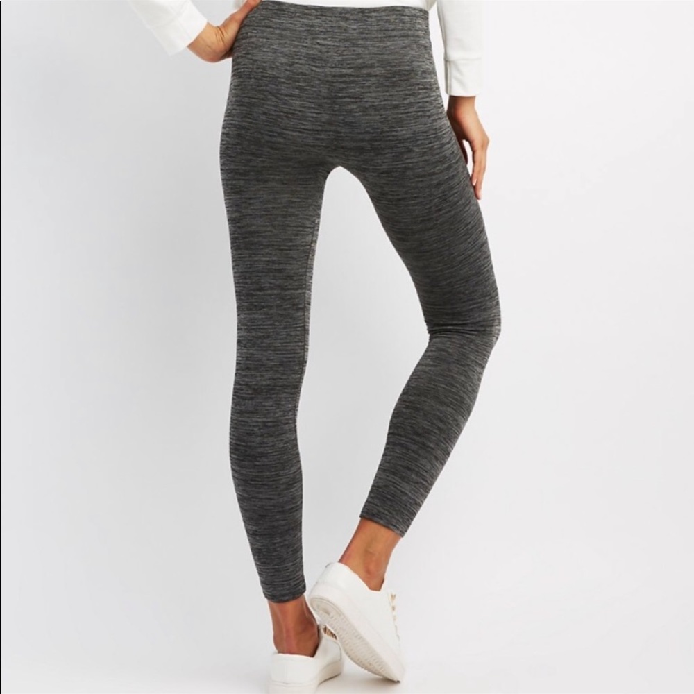 Gray Leggings Fleece Lined for Yoga Gym! NWT! S/M